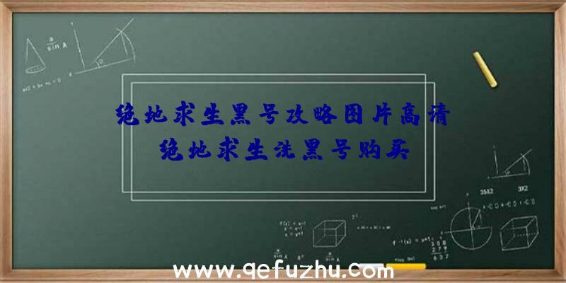 「绝地求生黑号攻略图片高清」|绝地求生洗黑号购买